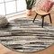 Homeroots 4 ft. Round Brown & Gray Camouflage Area Rug 396194 - alternate 3